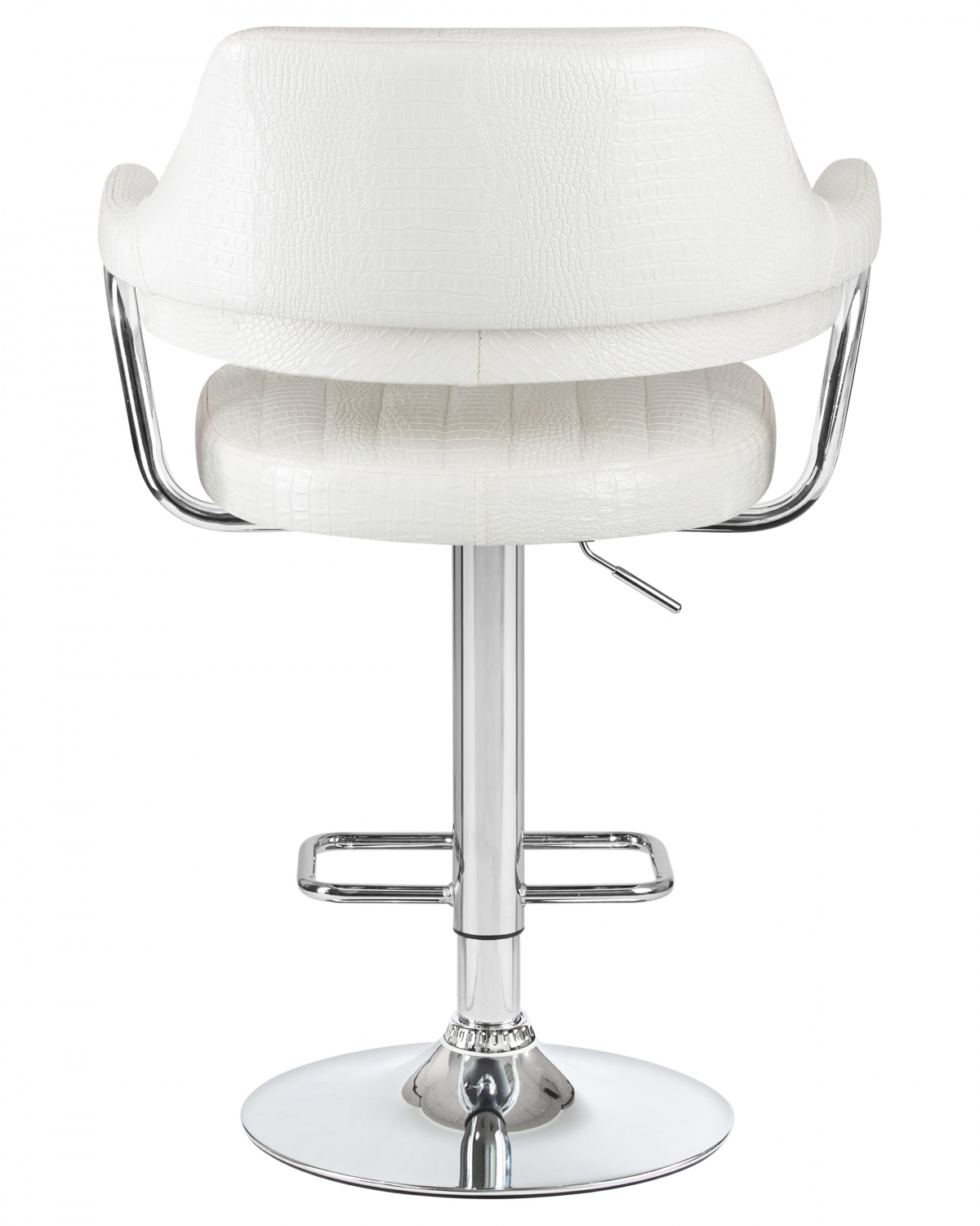 Стул барный DOBRIN CHARLY, белый крокодил