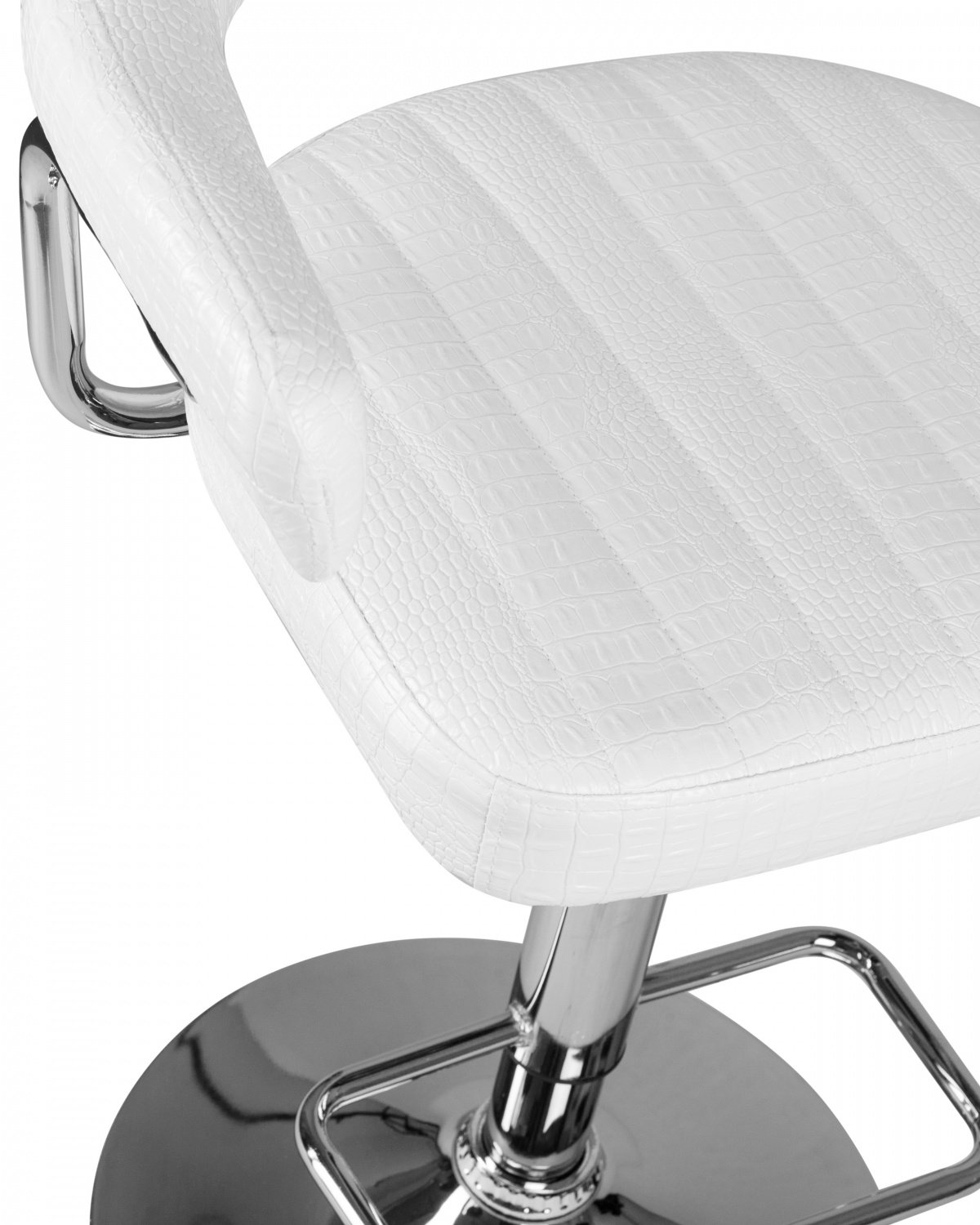 Стул барный DOBRIN CHARLY, белый крокодил