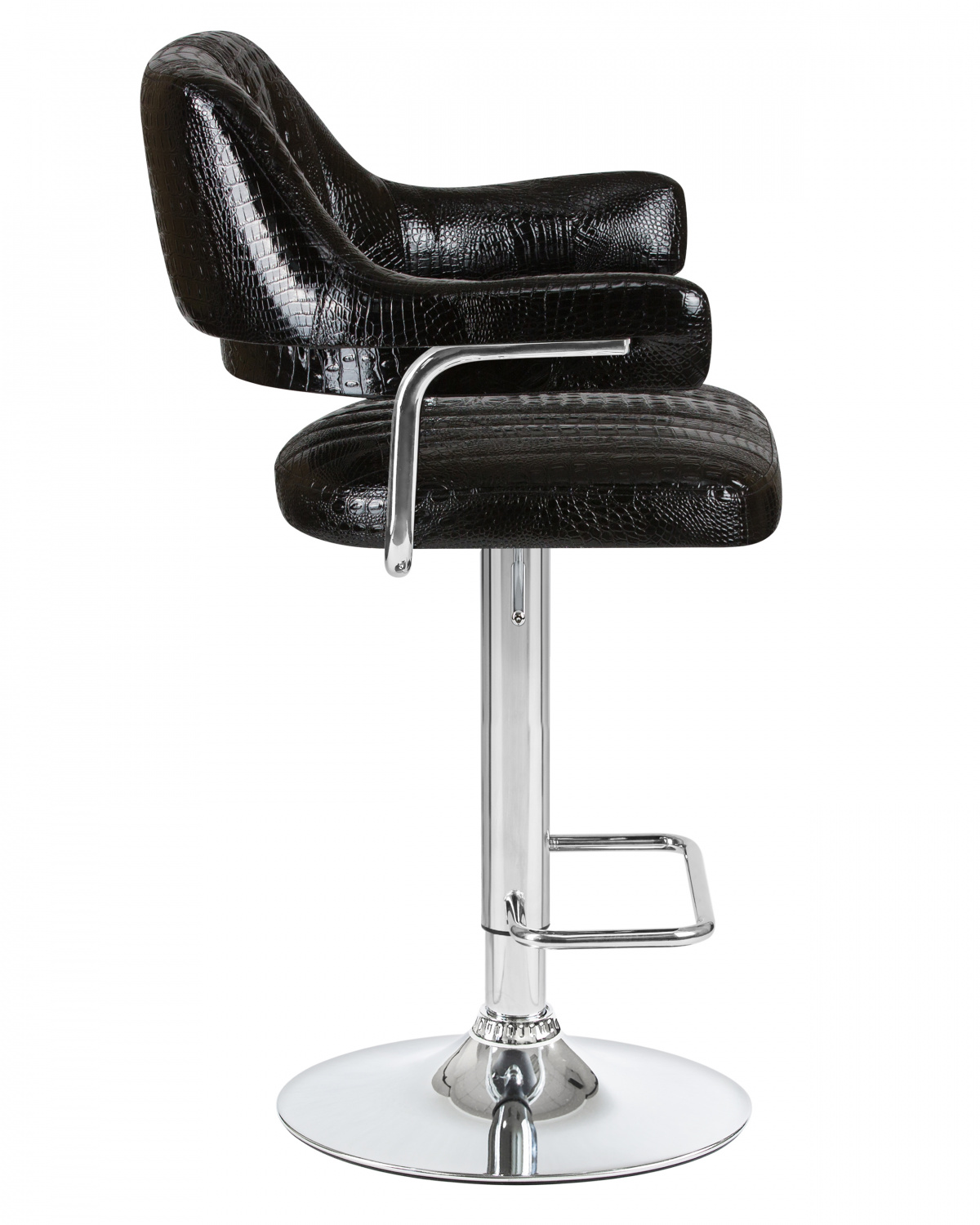 Стул барный DOBRIN CHARLY, чёрный крокодил
