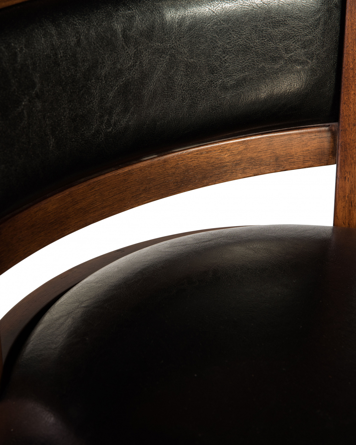 Стул полубарный DOBRIN BUDDY BAR, эспрессо, чёрный