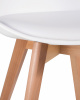 Стул обеденный DOBRIN JERRY SOFT, ножки светлый бук, цвет сиденья белый (W-02)
