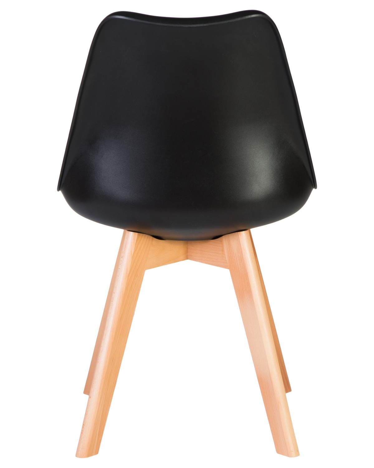 Стул обеденный DOBRIN JERRY SOFT, ножки светлый бук, цвет сиденья чёрный (B-03)