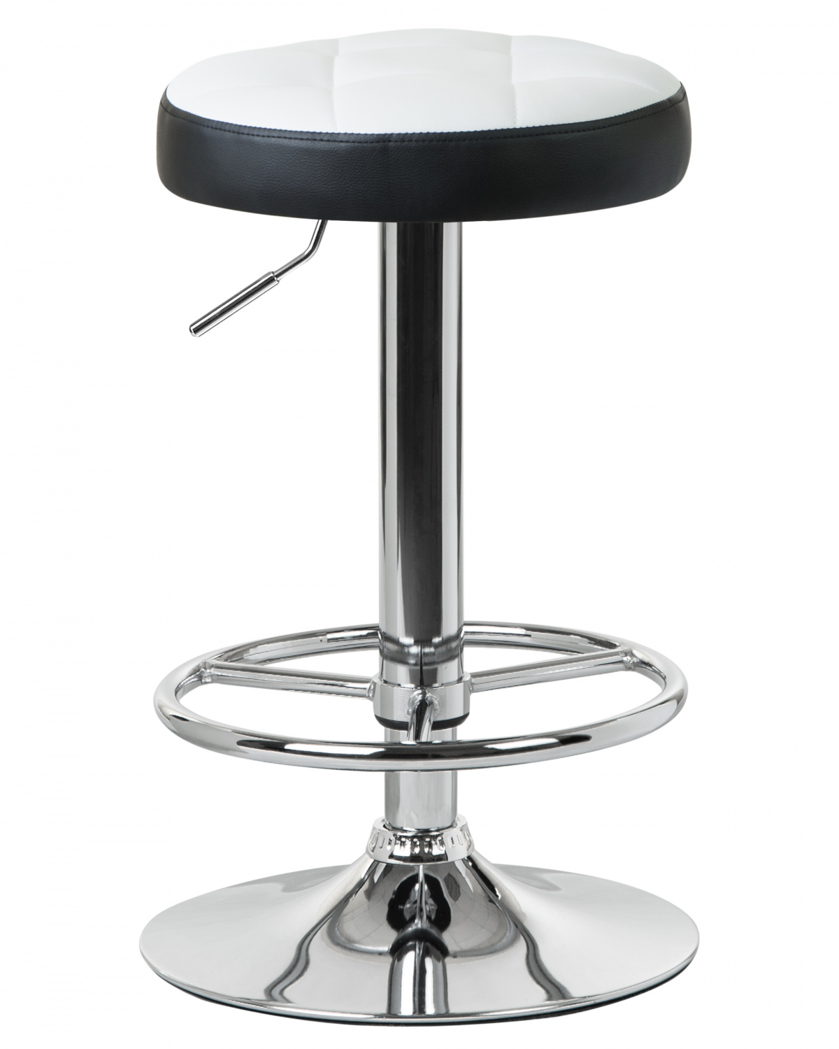 Табурет барный DOBRIN BRUNO, бело-чёрный