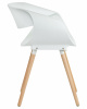 Стул обеденный DOBRIN ALIEN, ножки светлый бук, цвет белый (W-02)