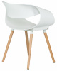 Стул обеденный DOBRIN ALIEN, ножки светлый бук, цвет белый (W-02)