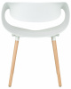 Стул обеденный DOBRIN ALIEN, ножки светлый бук, цвет белый (W-02)