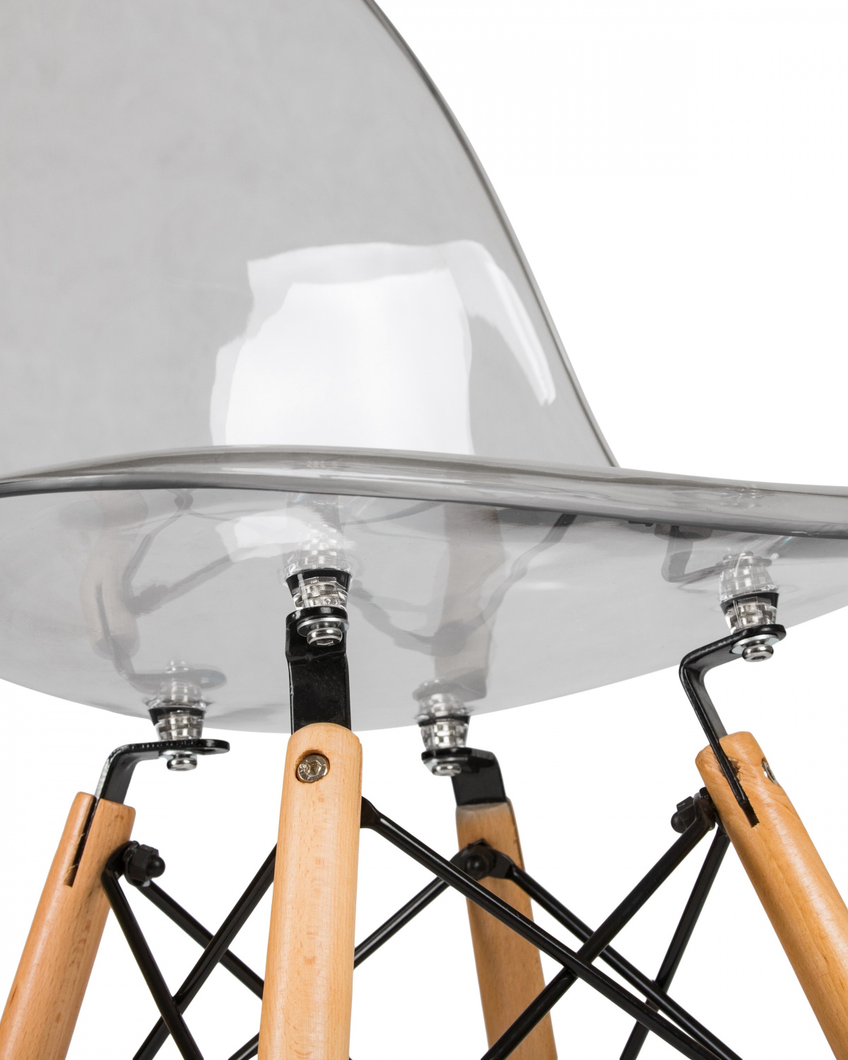 Стул обеденный DOBRIN DSW CASPER, ножки светлый бук, цвет прозрачный