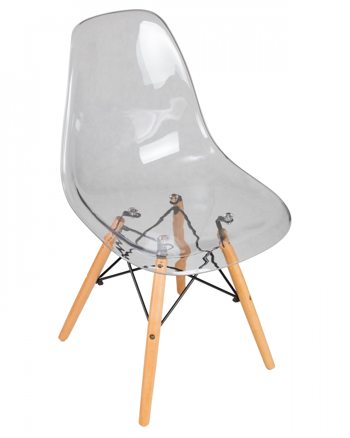 Стул обеденный DOBRIN DSW CASPER, ножки светлый бук, цвет прозрачный