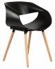 Стул обеденный DOBRIN ALIEN, ножки светлый бук, цвет чёрный (B-03)