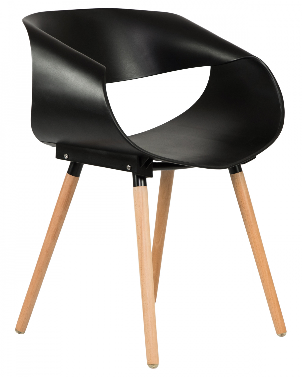 Стул обеденный DOBRIN ALIEN, ножки светлый бук, цвет чёрный (B-03)