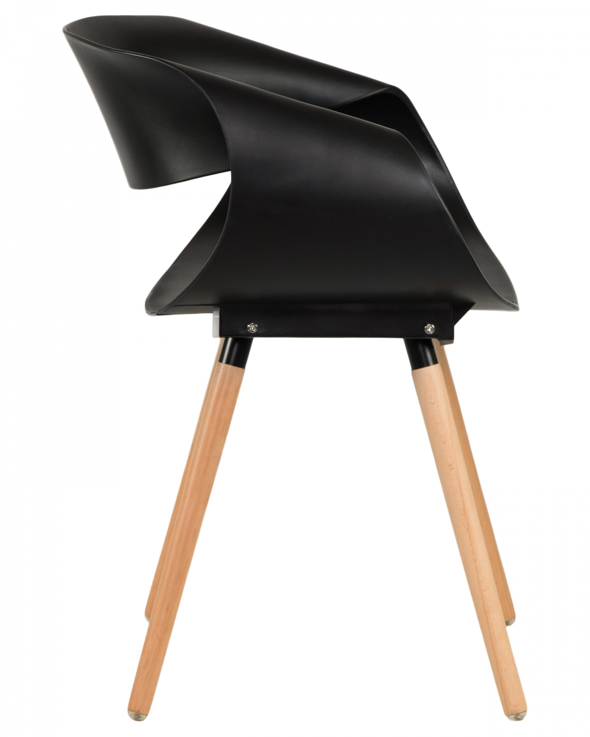 Стул обеденный DOBRIN ALIEN, ножки светлый бук, цвет чёрный (B-03)