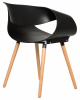 Стул обеденный DOBRIN ALIEN, ножки светлый бук, цвет чёрный (B-03)