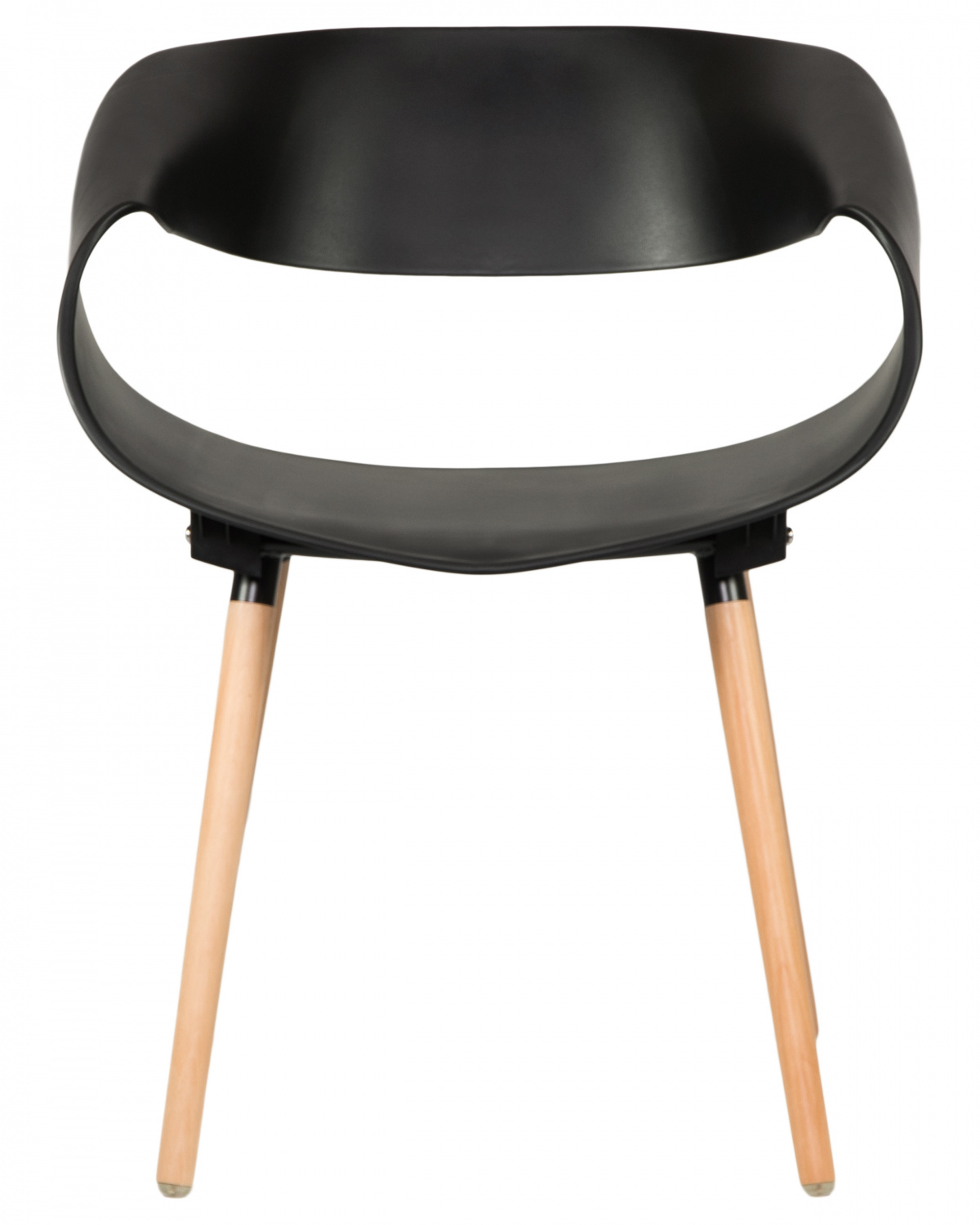 Стул обеденный DOBRIN ALIEN, ножки светлый бук, цвет чёрный (B-03)