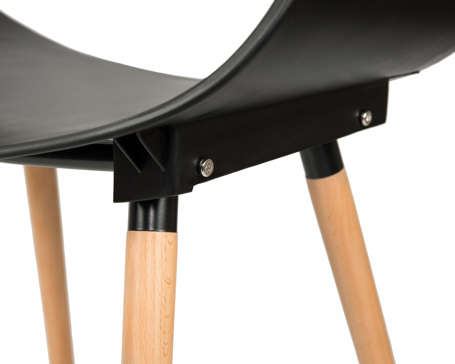 Стул обеденный DOBRIN ALIEN, ножки светлый бук, цвет чёрный (B-03)