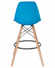 Стул барный DOBRIN DSW BAR, ножки светлый бук, цвет сиденья голубой (BE-02)