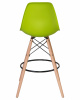 Стул барный DOBRIN DSW BAR, ножки светлый бук, цвет сиденья салатовый (G-08)