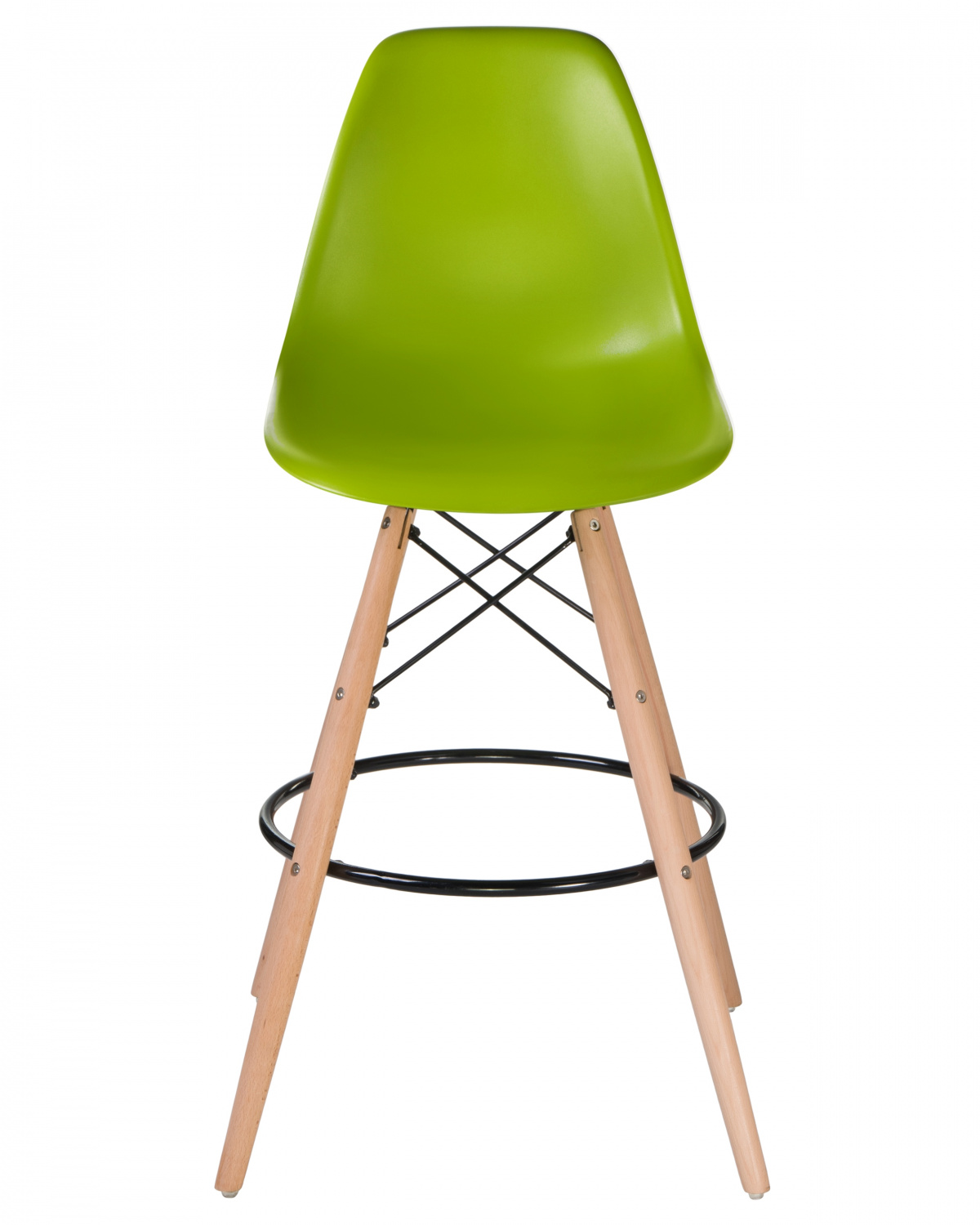 Стул барный DOBRIN DSW BAR, ножки светлый бук, цвет сиденья салатовый (G-08)