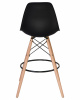 Стул барный DOBRIN DSW BAR, ножки светлый бук, цвет сиденья чёрный (B-03)