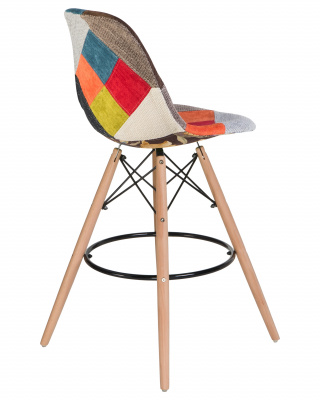 Стул барный DOBRIN DSW BAR, ножки светлый бук, цвет сиденья мозаика