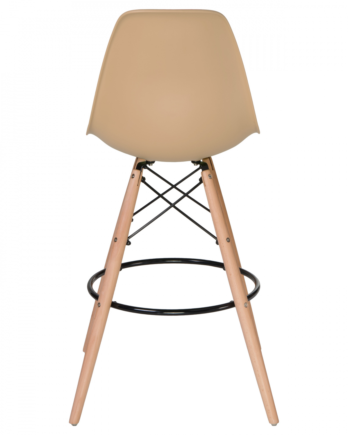 Стул барный DOBRIN DSW BAR, ножки светлый бук, цвет сиденья бежевый (GR-03)
