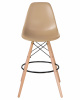 Стул барный DOBRIN DSW BAR, ножки светлый бук, цвет сиденья бежевый (GR-03)