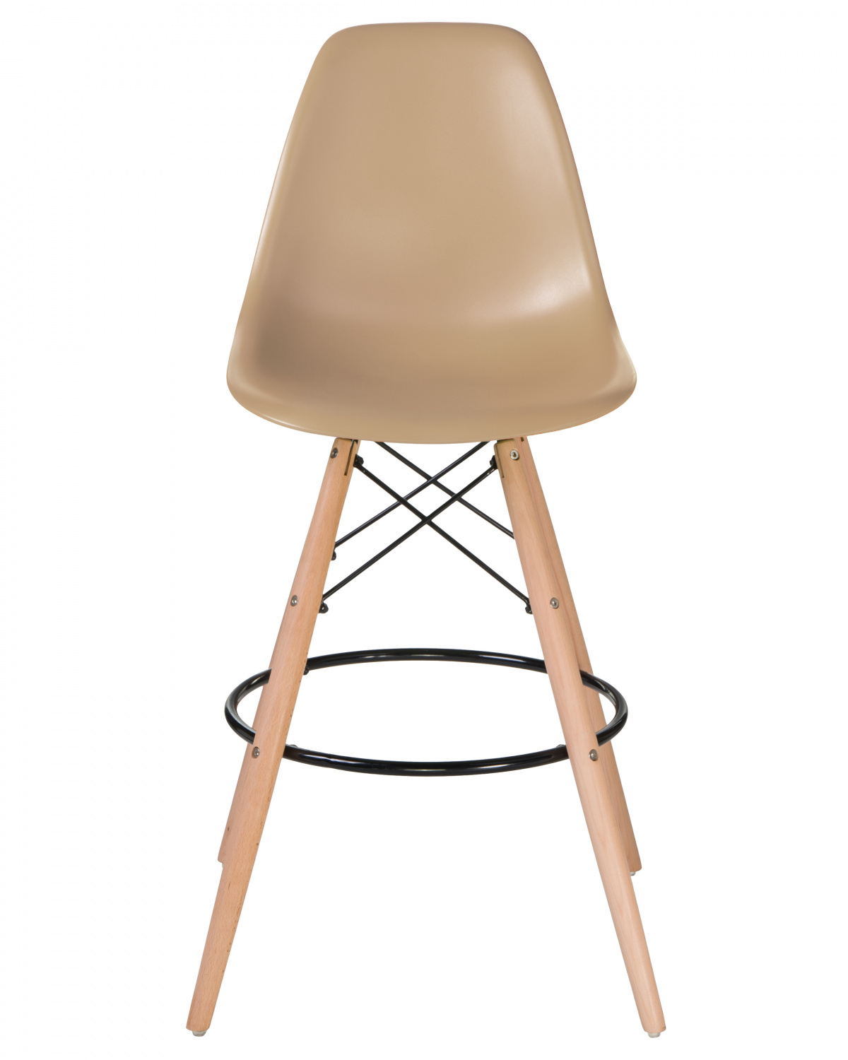 Стул барный DOBRIN DSW BAR, ножки светлый бук, цвет сиденья бежевый (GR-03)