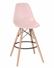 Стул барный DOBRIN DSW BAR, ножки светлый бук, цвет сиденья светло-розовый (PK-02)