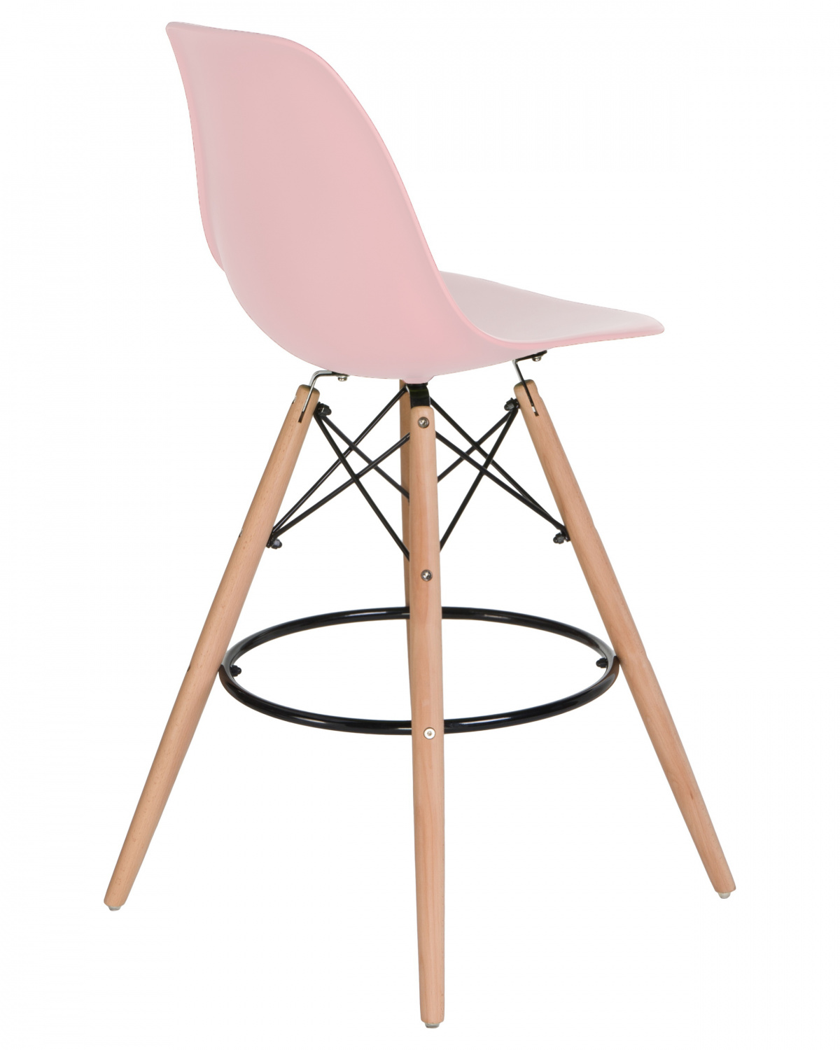 Стул барный DOBRIN DSW BAR, ножки светлый бук, цвет сиденья светло-розовый (PK-02)