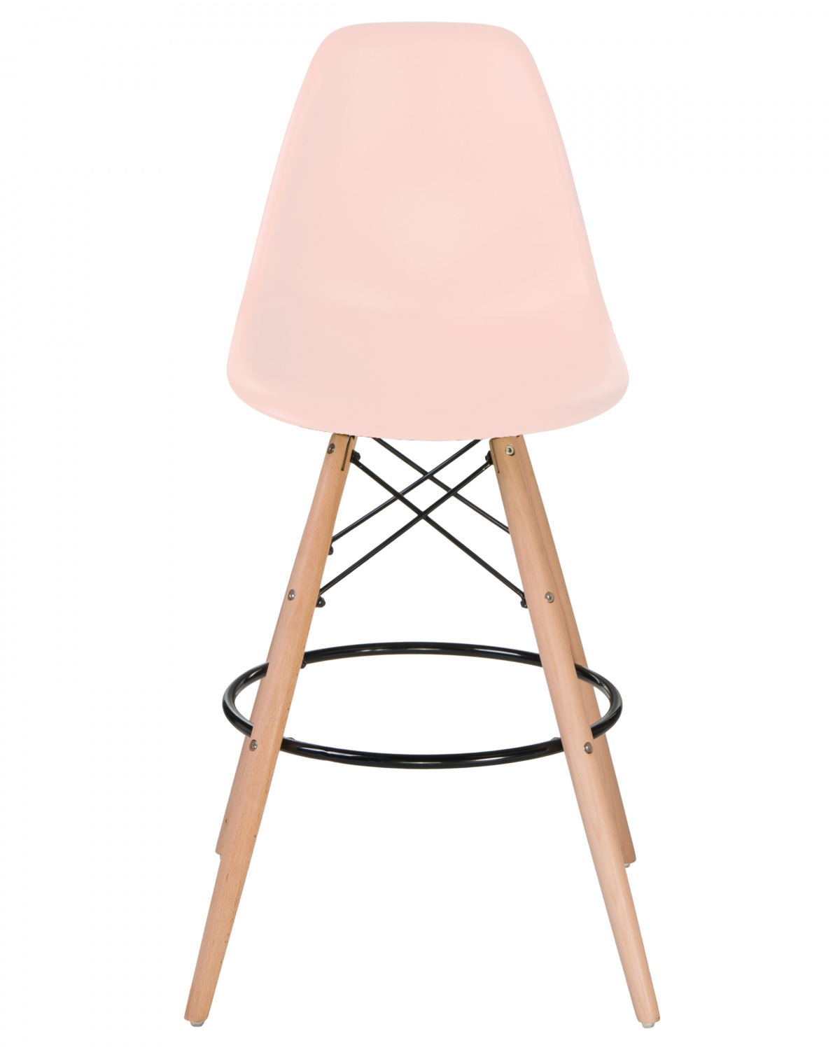 Стул барный DOBRIN DSW BAR, ножки светлый бук, цвет сиденья светло-розовый (PK-02)