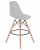 Стул барный DOBRIN DSW BAR, ножки светлый бук, цвет сиденья светло-серый (GR-01)