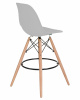 Стул барный DOBRIN DSW BAR, ножки светлый бук, цвет сиденья светло-серый (GR-01)