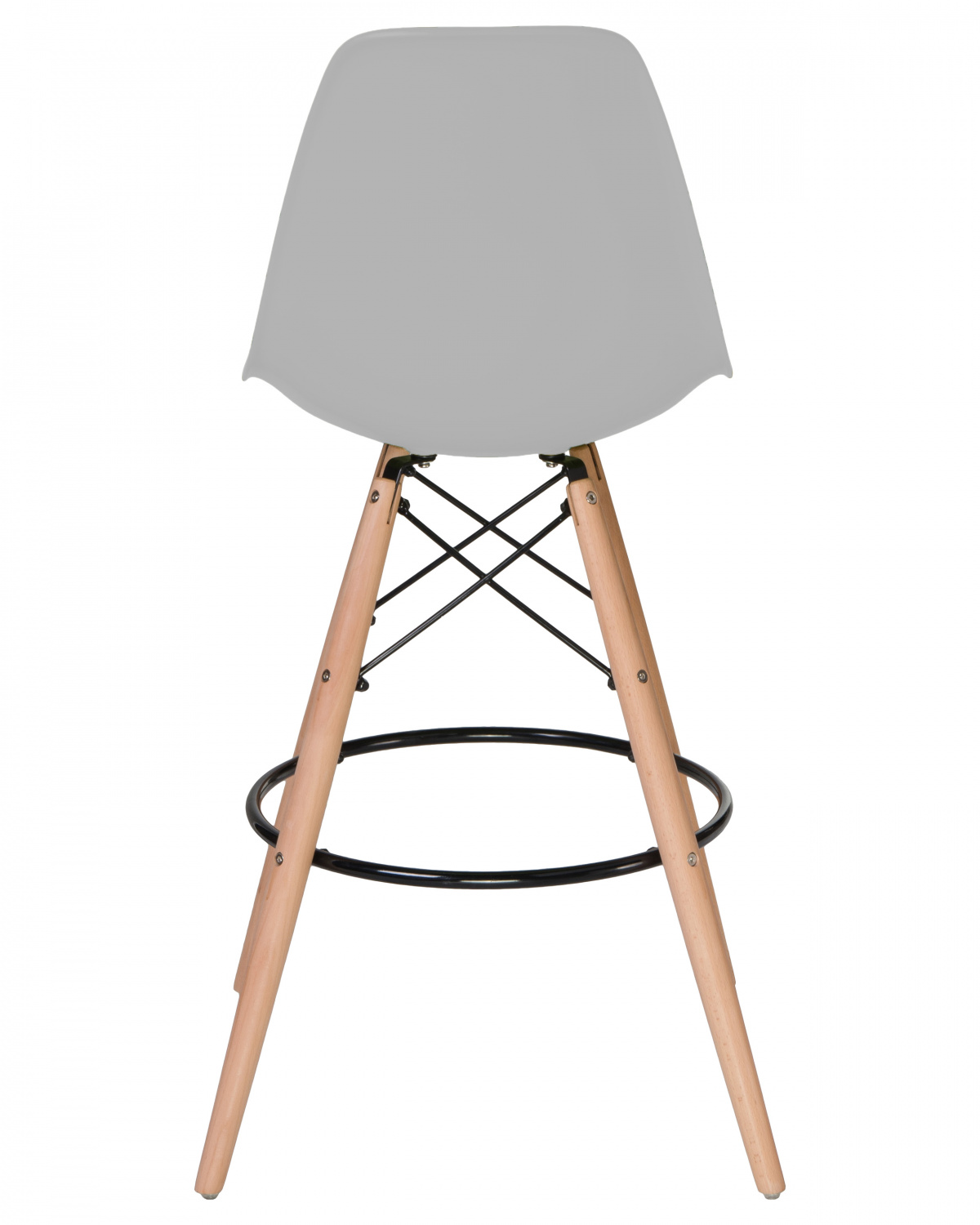 Стул барный DOBRIN DSW BAR, ножки светлый бук, цвет сиденья светло-серый (GR-01)