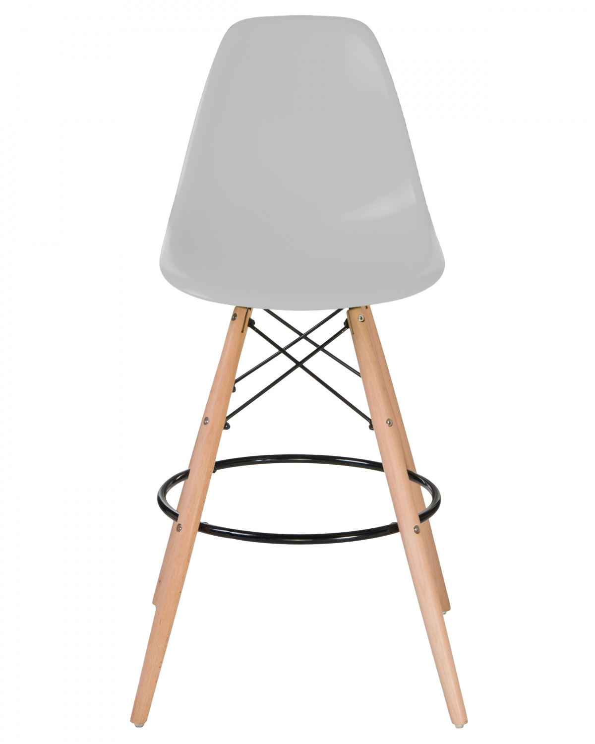 Стул барный DOBRIN DSW BAR, ножки светлый бук, цвет сиденья светло-серый (GR-01)
