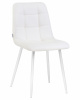 Стул обеденный DOBRIN ALEX, белые ножки, белая экокожа (P-02)