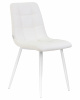 Стул обеденный DOBRIN ALEX, белые ножки, белая экокожа (P-02)
