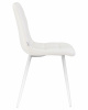 Стул обеденный DOBRIN ALEX, белые ножки, белая экокожа (P-02)