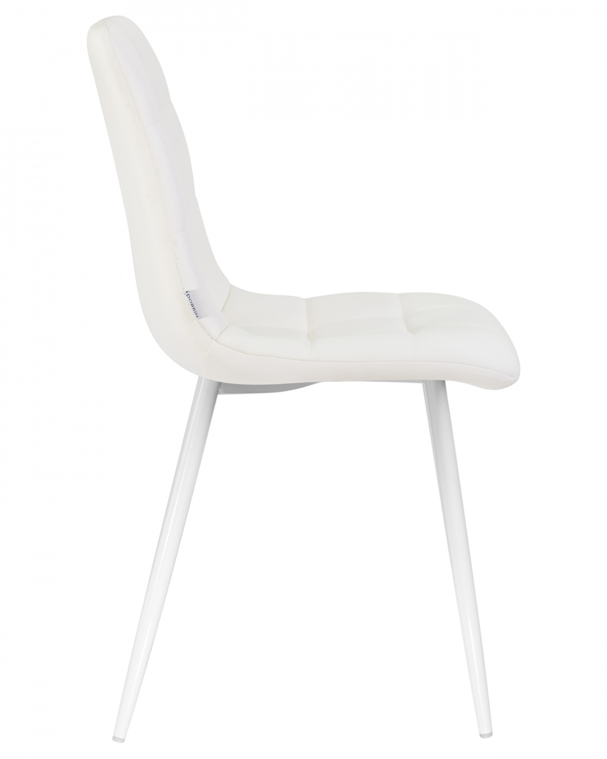 Стул обеденный DOBRIN ALEX, белые ножки, белая экокожа (P-02)