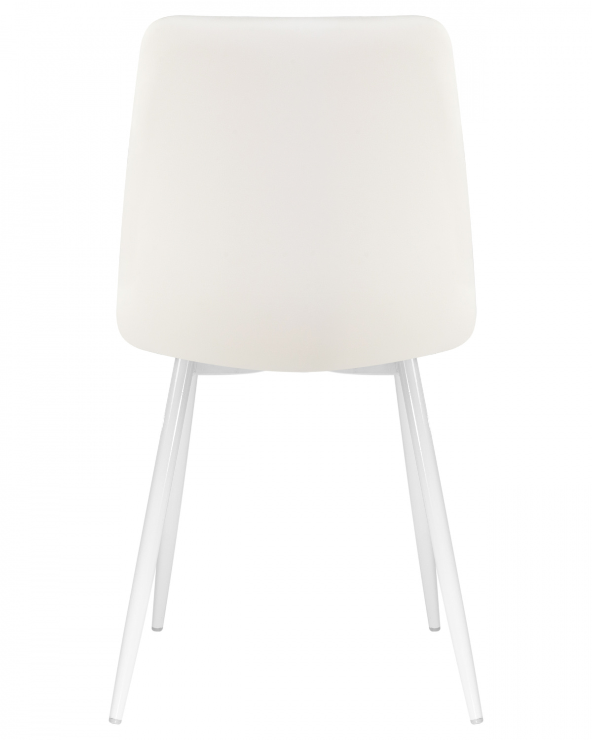 Стул обеденный DOBRIN ALEX, белые ножки, белая экокожа (P-02)