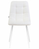 Стул обеденный DOBRIN ALEX, белые ножки, белая экокожа (P-02)