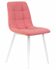 Стул обеденный DOBRIN ALEX, белые ножки, розовая ткань (UF860-05B)