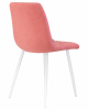 Стул обеденный DOBRIN ALEX, белые ножки, розовая ткань (UF860-05B)