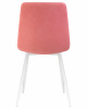 Стул обеденный DOBRIN ALEX, белые ножки, розовая ткань (UF860-05B)