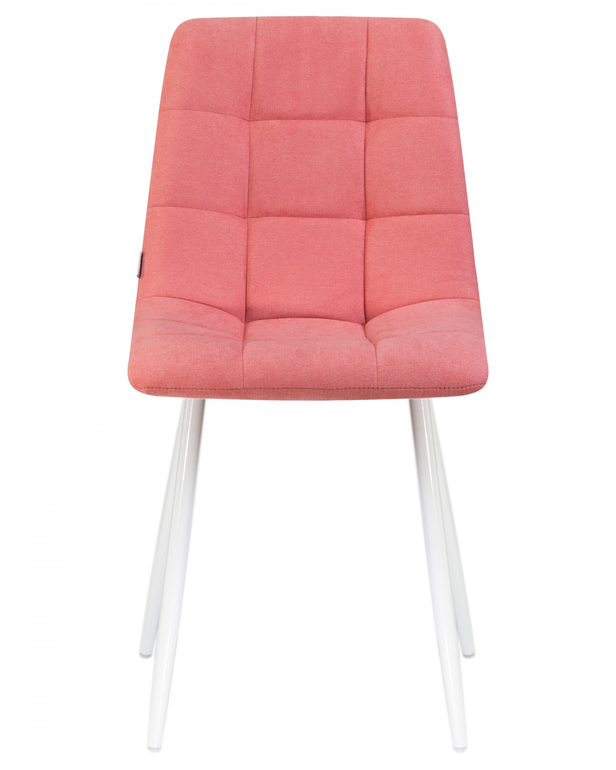 Стул обеденный DOBRIN ALEX, белые ножки, розовая ткань (UF860-05B)