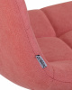 Стул обеденный DOBRIN ALEX, белые ножки, розовая ткань (UF860-05B)