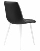 Стул обеденный DOBRIN ALEX, белые ножки, чёрная экокожа (P-01)