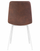Стул обеденный DOBRIN ALEX, белые ножки, коричневая микрофибра (PK-03)