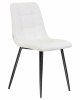 Стул обеденный DOBRIN ALEX, черные матовые ножки, белая экокожа (P-02)