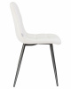 Стул обеденный DOBRIN ALEX, черные матовые ножки, белая экокожа (P-02)