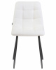 Стул обеденный DOBRIN ALEX, черные матовые ножки, белая экокожа (P-02)