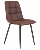 Стул обеденный DOBRIN ALEX, черные матовые ножки, коричневая микрофибра (PK-03)